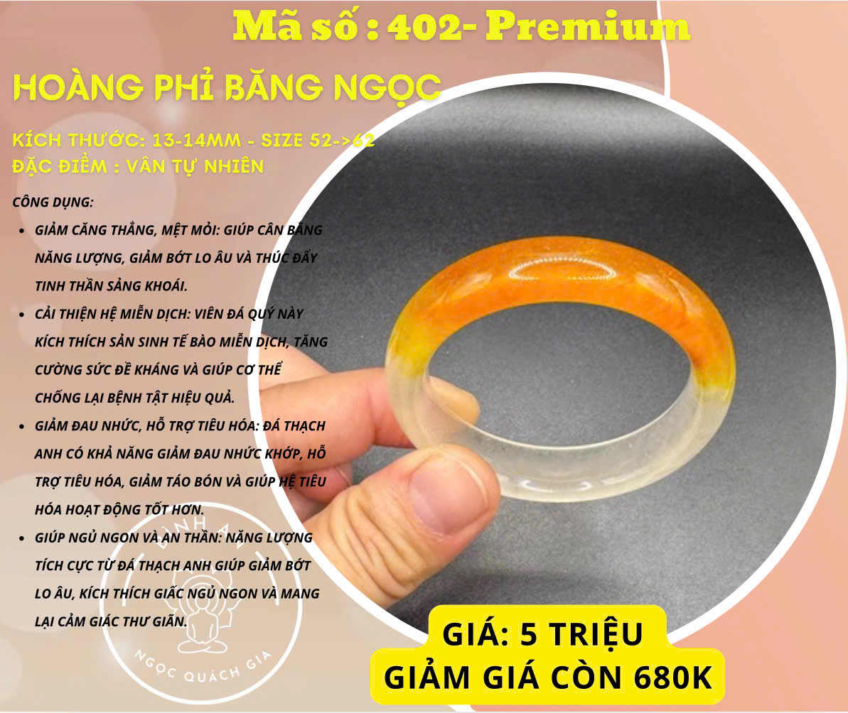 Vòng Tay Ngọc Phỉ Thúy Miến Điện - Mã số 459-Luxury