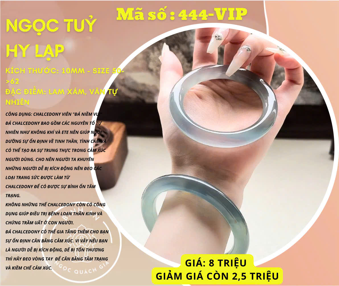 Vòng Tay Ngọc Phỉ Thúy Miến Điện - Mã số 459-Luxury