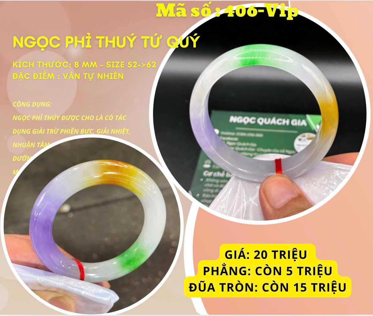 Vòng Tay Ngọc Phỉ Thúy Miến Điện - Mã số 459-Luxury