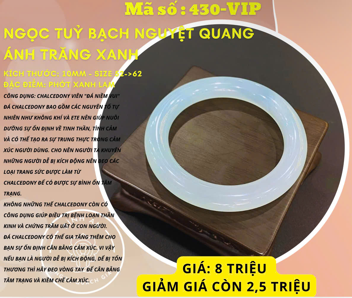 Vòng Tay Ngọc Phỉ Thúy Miến Điện - Mã số 459-Luxury